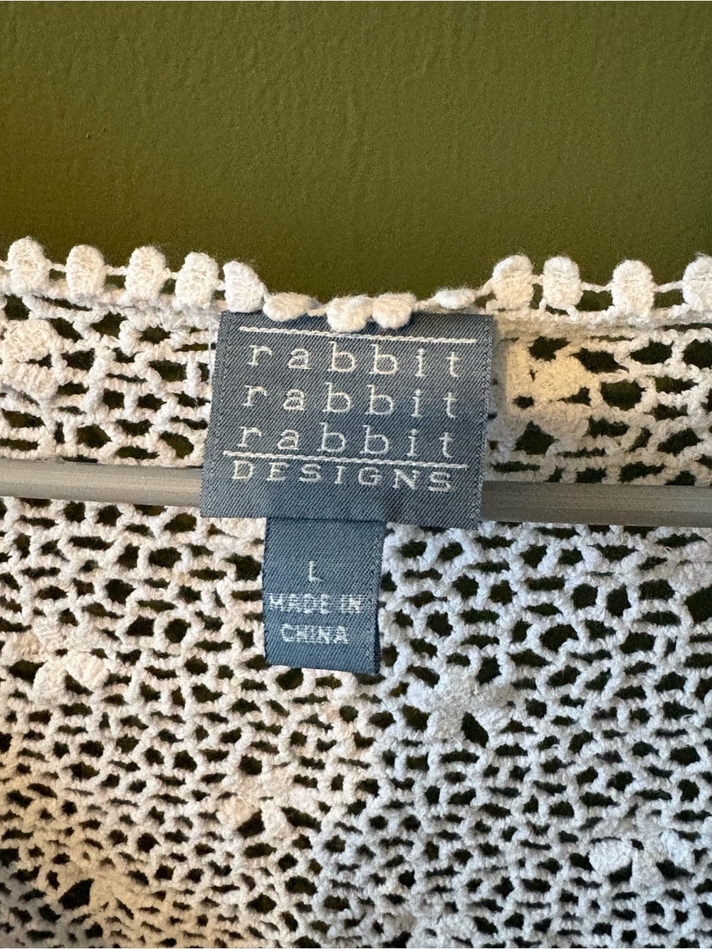 Rabbit Rabbit Rabbit Ivory Crochet Cardigan - Picture 4 of 4